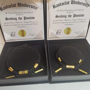 Graduation Bracelets Set Of 4 with Collector's Box, 2 S-M, 2 M-L Black